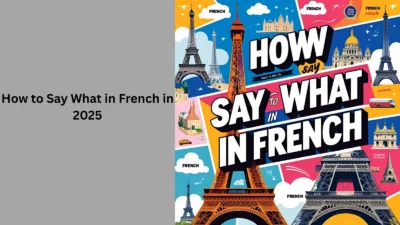 How to Say What in French