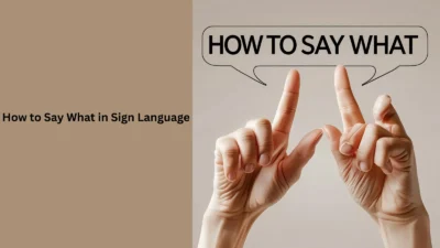 How to Say What in Sign Language
