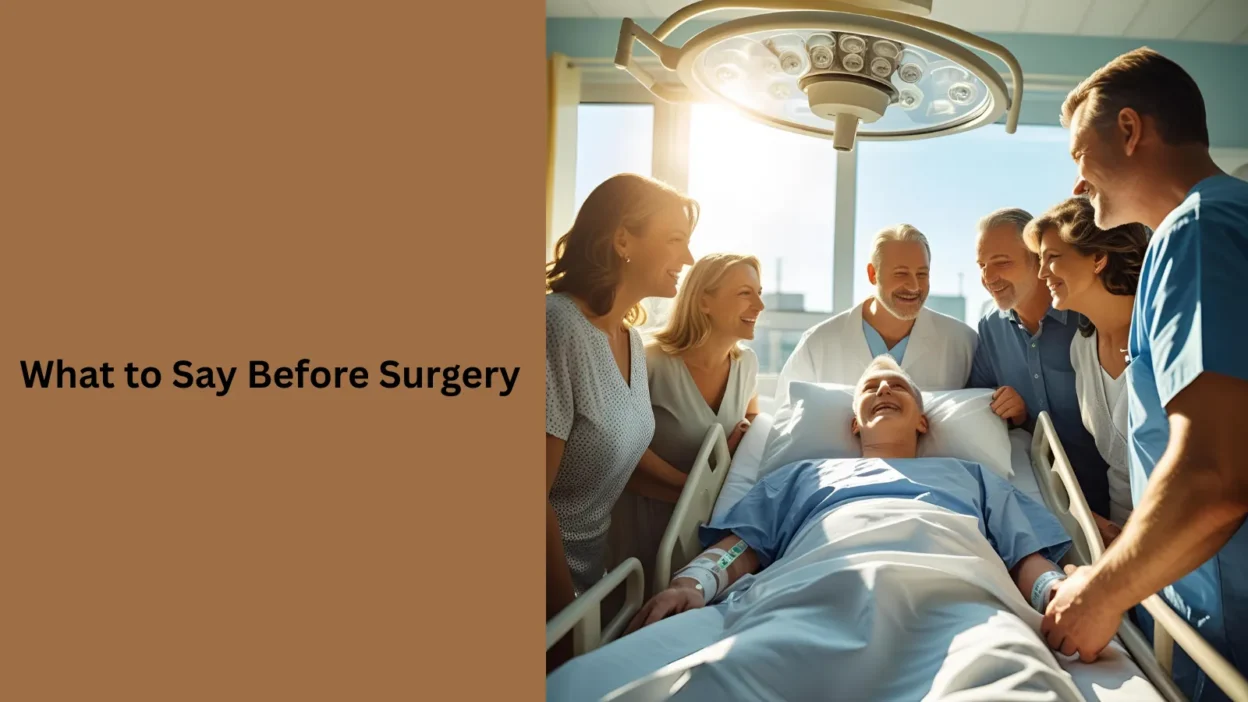 What to Say Before Surgery