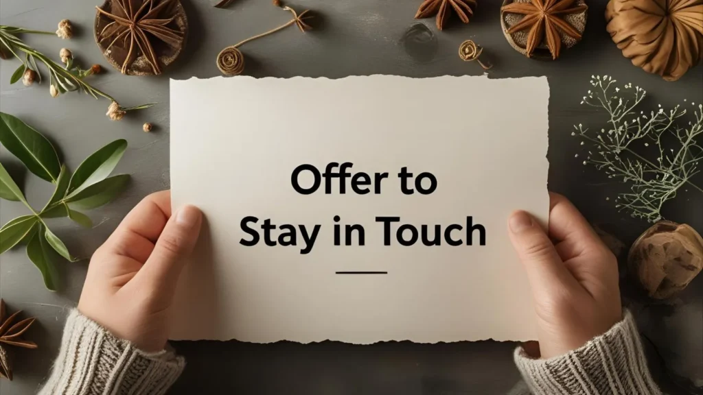Offer to Stay in Touch